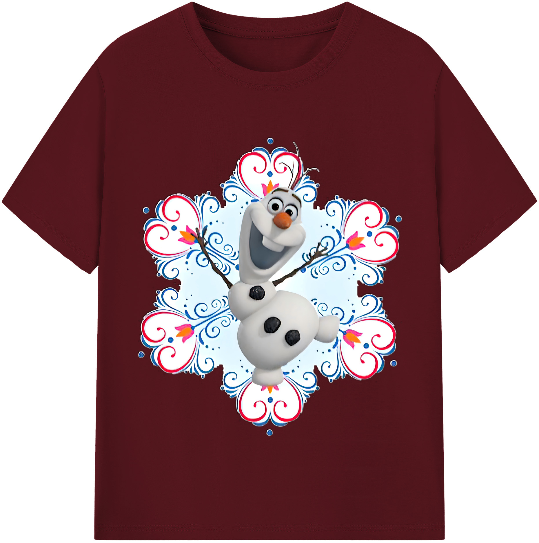 （画像用） アナと雪の女王 アンナ エルサ Frozen Anna Elsa 綿100％半袖Tシャツ（フロントプリント）